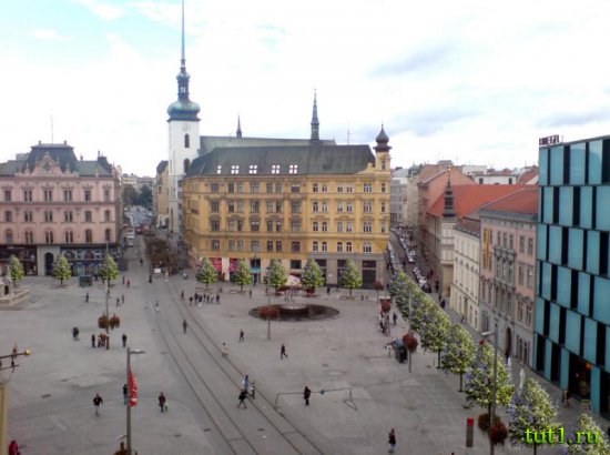 Площадь саободы в городе Брно, Чехия