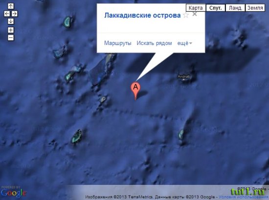 Лаккадивские острова — карта