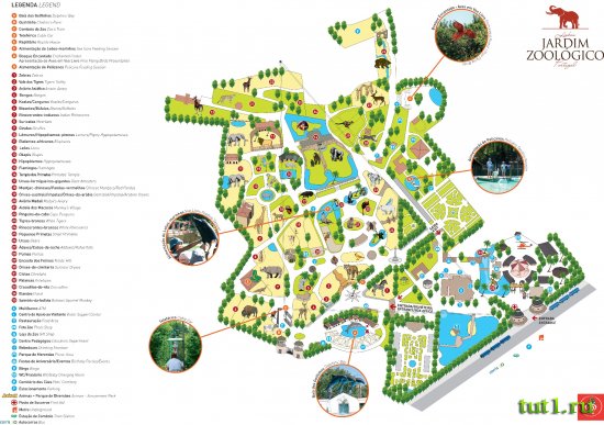 Лиссабонский зоопарк - карта