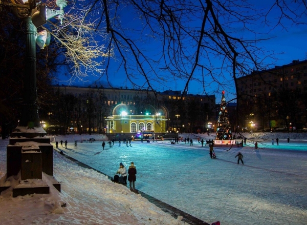 Патриаршие пруды зимой